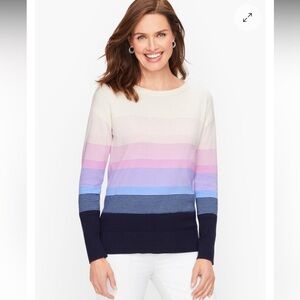 Talbots Navy and Light Blue Knit Sweater